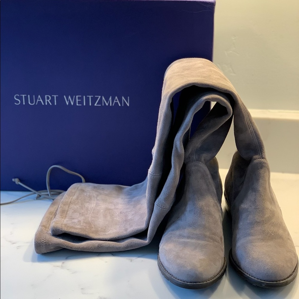 Sz 7 Stuart Weitzman Topo Suede Thigh High Boot